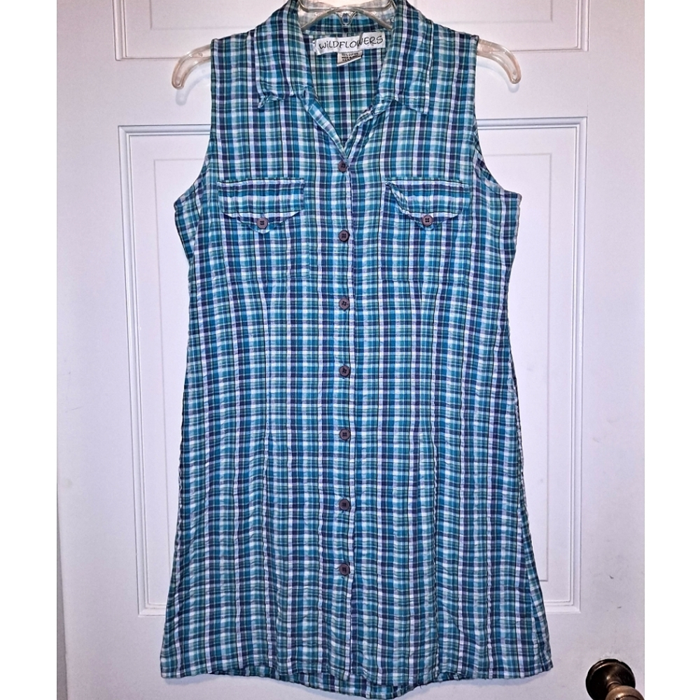Women’s sleeveless collar mini dress plaid party holiday formal casual summer